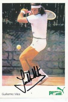 Guillermo Vilas  Argentinien  Tennis  Autogrammkarte  original signiert 