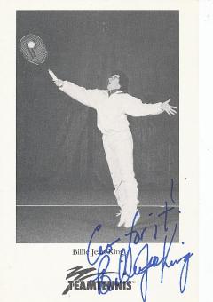 Billie Jean King   USA  Tennis  Autogrammkarte  original signiert 