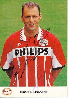 Edward Linskens  PSV Eindhoven  Fußball Autogrammkarte original signiert 
