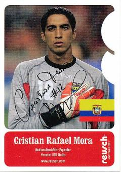 Cristian Rafael Mora  Equador Fußball Autogrammkarte original signiert 