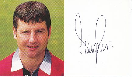 Denis Irwin   Manchester United   Fußball Autogrammkarte original signiert 