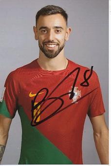 Bruno Fernandes  Portugal  Fußball  Autogramm Foto  original signiert 