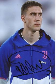 Dusan Vlahovic   Juventus Turin  Fußball  Autogramm Foto  original signiert 