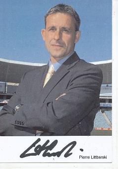 Pierre Littbarski  DFB Weltmeister WM 1990  Fußball Autogrammkarte original signiert 