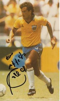 Careca  Brasilien WM 1990  Fußball Autogramm 19 x 11 cm Foto original signiert 