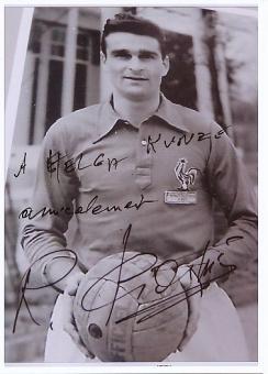 Roger Piantoni † 2018  Frankreich WM 1958  Fußball Autogramm 18 x 13 cm Foto original signiert 