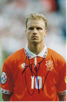 Dennis Bergkamp  Holland   Fußball Autogramm 18 x 13 cm Foto original signiert 