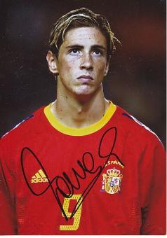 Fernando Torres Spanien Weltmeister WM 2010  Fußball Autogramm 18 x 13 cm Foto original signiert 