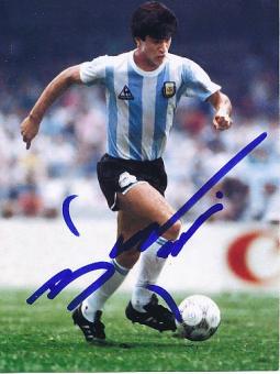 Claudio Borghi  Argentinien Weltmeister WM 1986 Fußball  Autogramm 17 x 13 cm  Foto  original signiert 