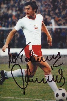 Wlodzimierz Lubanski Polen WM 1974   Fußball Autogramm  Foto original signiert 