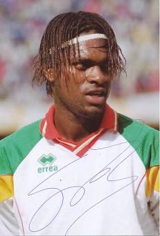 Salif Diao   Senegal  WM 2002  Fußball Autogramm 18 x 13 cm Foto original signiert 