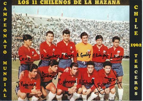 Leonel Sanchez † 2022  Chile  WM 1962   Fußball Autogramm 20 x 14 cm Foto original signiert 