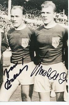 Svatopluk Pluskal † 2005  & Jan Popluhar † 2011 CSSR WM 1962  Fußball Autogramm Foto  original signiert 