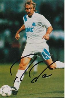 Rudi Völler  Olympique Marseille  Fußball Autogramm Foto original signiert 