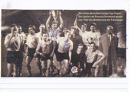 Borussia Dortmund  1966   6 x signiert  Fußball   Autogrammbild  original signiert 
