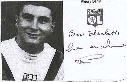 Fleury Di Nallo   Olympique Lyon   Fußball Autogramm Blatt original signiert 