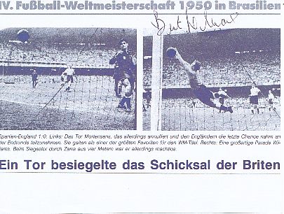 Bert Williams † 2020 England WM 1950  Fußball Autogramm Blatt original signiert 