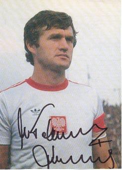 Wlodzimierz Lubanski Polen WM 1974  Fußball Autogramm Bild original signiert 