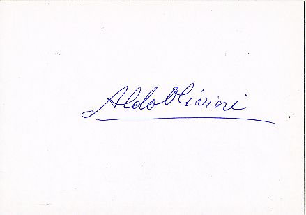 Aldo Olivieri † 2001  Italien  Weltmeister WM 1938 Fußball Autogramm Karte original signiert 