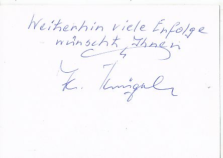 Heinz Krügel † 2008 Meister Trainer FC Magdeburg  Fußball Autogramm Karte original signiert 