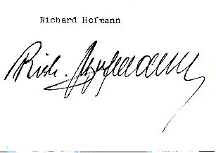 Richard Hofmann † 1983 Dresdener SC & DFB Olympia 1928  Fußball Autogramm Karte original signiert 