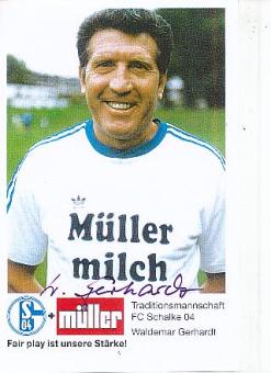 Waldemar Gerhardt  FC Schalke 04   Fußball Autogramm Blatt original signiert 