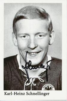 Karl Heinz Schnellinger  DFB   Fußball Autogramm Foto original signiert 