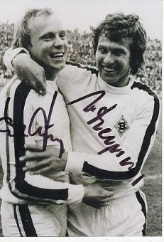 Hans Jürgen Wittkamp & Jupp Heynckes  Borussia Mönchengladbach  Fußball Autogramm Foto original signiert 
