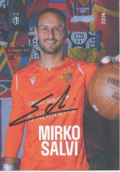 Mirko Salvi  FC Basel  2023/2024  Fußball Autogrammkarte  original signiert 