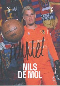 Nils De Mol  FC Basel  2023/2024  Fußball Autogrammkarte  original signiert 