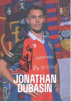 Jonathan Dubasin  FC Basel  2023/2024  Fußball Autogrammkarte  original signiert 