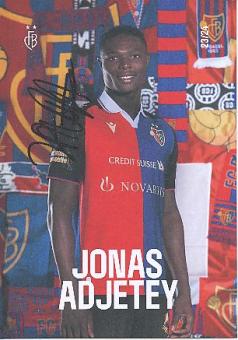 Jonas Adjetey  FC Basel  2023/2024  Fußball Autogrammkarte  original signiert 