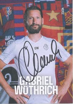 Gabriel Wüthrich  FC Basel  2023/2024  Fußball Autogrammkarte  original signiert 
