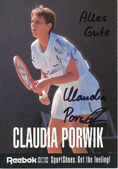 Claudia Porwik  Tennis  Autogrammkarte  original signiert 
