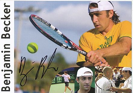 Benjamin Becker Tennis  Autogrammkarte  original signiert 