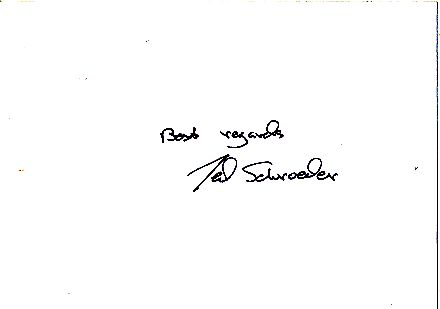 Ted Schroeder † 2006  USA   Tennis  Autogramm Karte  original signiert 