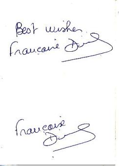 2  x  Francoise Dürr   Frankreich    Tennis Autogramm Karte original signiert 