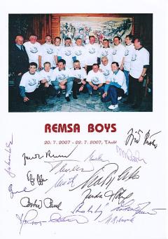 Remsa Boys  2007 Skispringen Tschechien  Autogramm Blatt original signiert 