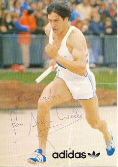Allan Wells  Großbritanien  Leichtathletik  Autogrammkarte  original signiert 