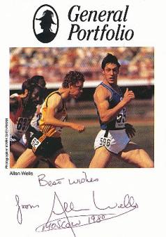 Allan Wells Großbritanien   Leichtathletik  Autogrammkarte  original signiert 