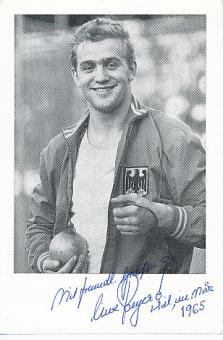 Uwe Beyer † 1993 DDR 3.OS Olympia 1964   Leichtathletik  Autogrammkarte  original signiert 