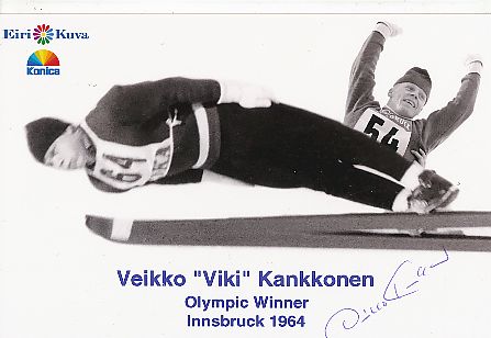 Veikko Kankkonen Finnland  Skispringen  Autogramm Foto  original signiert 