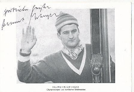 Helmut Recknagel  Skispringen  Autogrammkarte  original signiert 