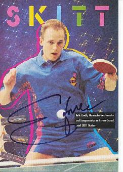 Erik Lindh  Schweden   Tischtennis  Autogrammkarte original signiert 