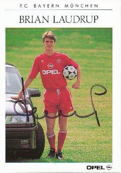 Brian Laudrup  1990/91  FC Bayern München Fußball  Autogrammkarte  original signiert 