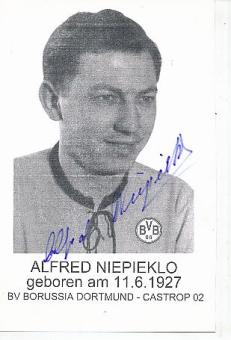 Alfred Niepieklo † 2014  BVB Borussia Dortmund  Fußball Autogrammkarte original signiert 
