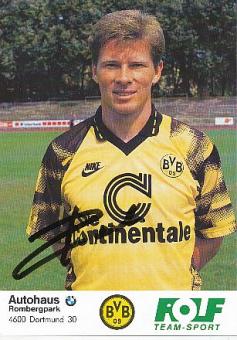 Stefan Reuter  BVB Borussia Dortmund  Fußball Autogrammkarte original signiert 