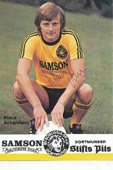 Klaus Ackermann  BVB Borussia Dortmund  Fußball Autogrammkarte original signiert 