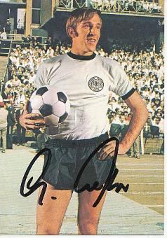 Günter Netzer   DFB   WM 1970 Bergmann Fußball 10 x 15 cm Autogrammkarte original signiert 