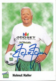 Helmut Haller † 2012  Oddset  Toto Lotto  Fußball 10 x 15 cm Autogrammkarte original signiert 